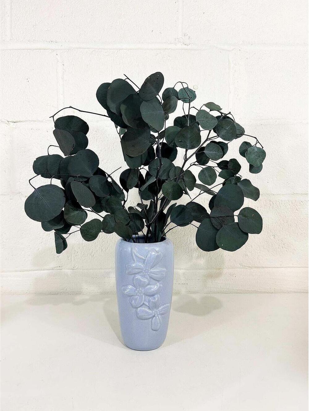 Haeger Pottery Vase Ceramic 75th Anniversary Dogwood Flowers Periwinkle 1940s
